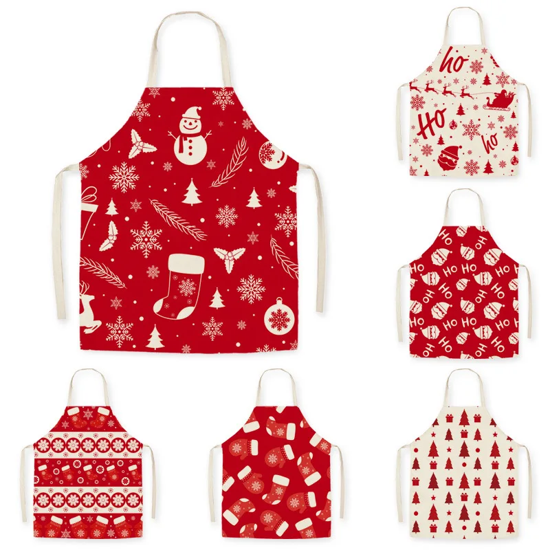 New Christmas Cartoon Apron Linen Creative Red Anti-oil Anti-fouling Adult Apron Kitchen Housework Supplies Baking Accessories
New Christmas Cartoon Apron Linen Creative Red Anti-oil Anti-fouling Adult Apron Kitchen Housework Supplies Baking Accessories