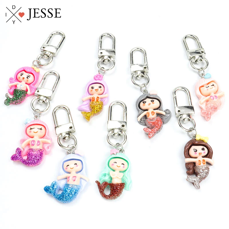 Cute Resin Mermaid Pendant Keychain Funny Kawaii Animal Keyring Earphone Case Protective Cover Bag Charm Car Key Holder Accesory
Cute Resin Mermaid Pendant Keychain Funny Kawaii Animal Keyring Earphone Case Protective Cover Bag Charm Car Key Holder Accesory