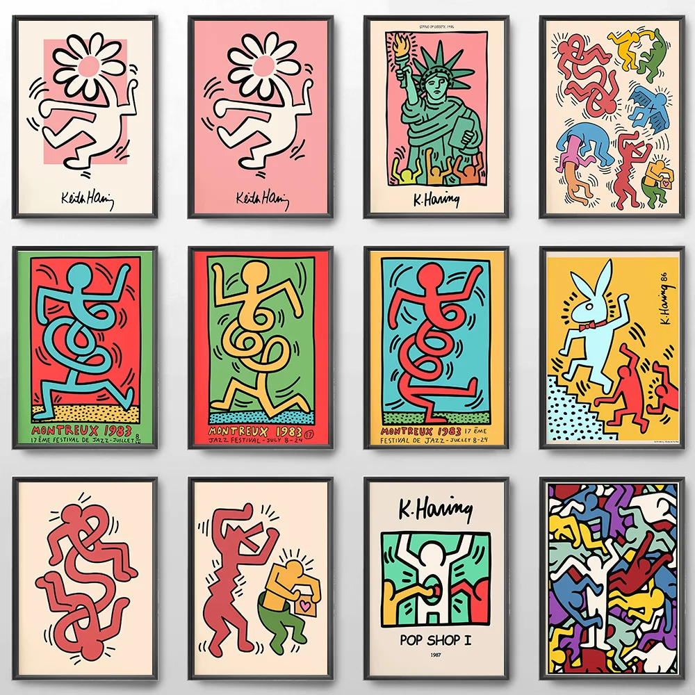 Keith Art Exhibit Poster and Print Wall Art Abstract Funny Figure Retro Pop Canvas Painting Haring Mural Kids Room Home Decor
Keith Art Exhibit Poster and Print Wall Art Abstract Funny Figure Retro Pop Canvas Painting Haring Mural Kids Room Home Decor