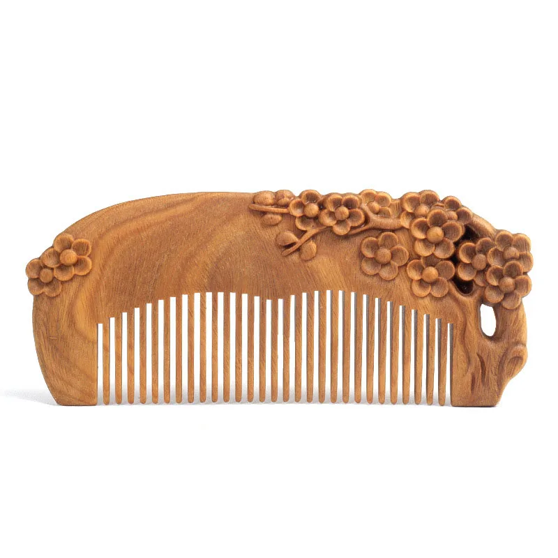 1Pc Natural Green Sandalwood Comb Engraved Peach Wood Healthy Massage Anti-Static Comb Hair Care Tool Beauty Accessories 
1Pc Natural Green Sandalwood Comb Engraved Peach Wood Healthy Massage Anti-Static Comb Hair Care Tool Beauty Accessories
