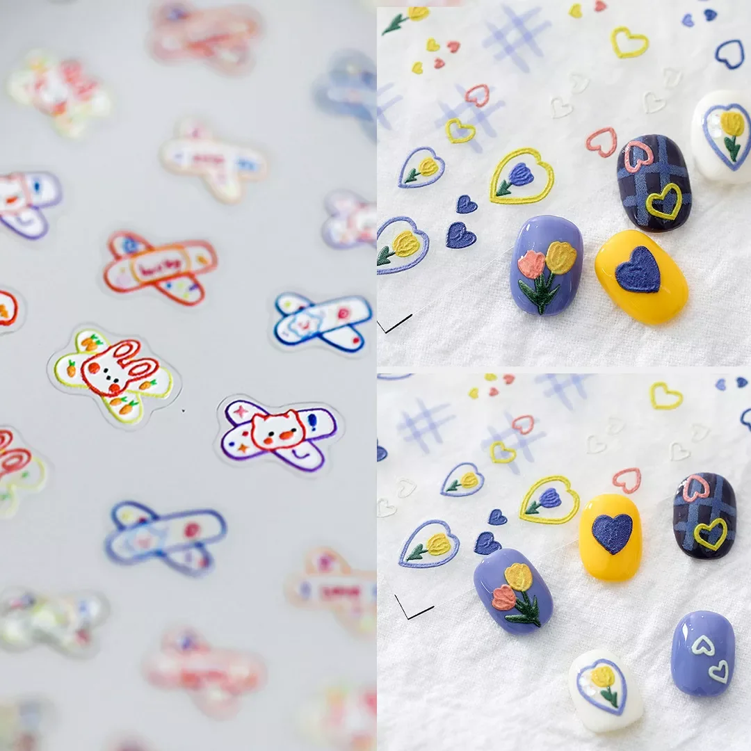 NEW Letter Flower Nail Accessories 3D Engraved Cartoon Nail Sticker Nail Art Decorations Press On Nails Decals Design Korea
NEW Letter Flower Nail Accessories 3D Engraved Cartoon Nail Sticker Nail Art Decorations Press On Nails Decals Design Korea