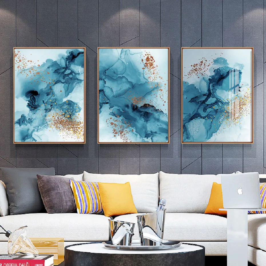 Abstract Minimalist Nordic Blue Gold Ink Decorative Painting Poster Wall Art Prints Printing Living Room Home Decor
Abstract Minimalist Nordic Blue Gold Ink Decorative Painting Poster Wall Art Prints Printing Living Room Home Decor