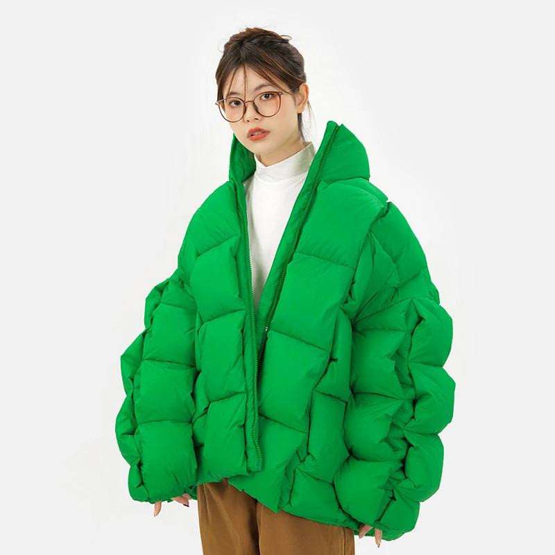 Женская теплая парка на белом утином пуху, плотная вязаная свободная пуховая куртка с воротником-стойкой, зимняя верхняя одежда, 2023
Женская теплая парка на белом утином пуху, плотная вязаная свободная пуховая куртка с воротником-стойкой, зимняя верхняя одежда, 2023