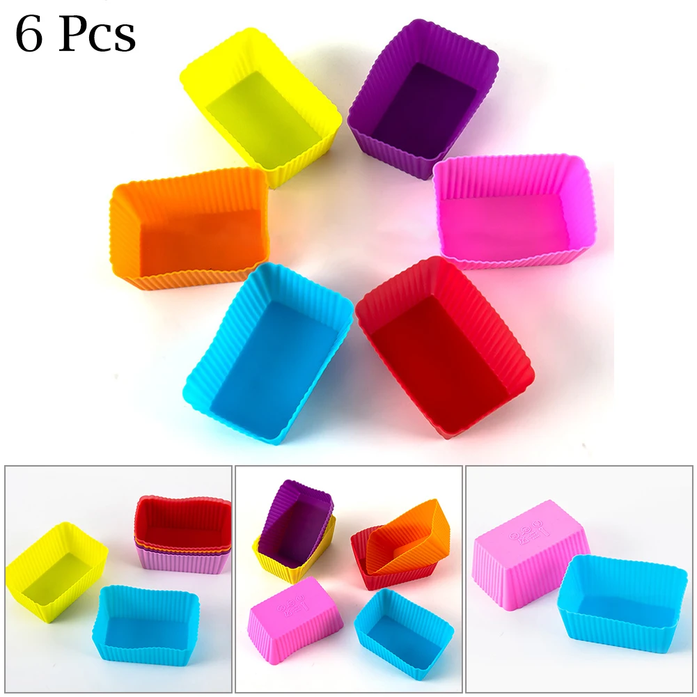 6PCS Silicone Cake Mold Rectangular Silicone Cake Mold Muffin Cupcake Baking Pans Mould Bread Pan Cake Mould Kitchen Pastry Tool
6PCS Silicone Cake Mold Rectangular Silicone Cake Mold Muffin Cupcake Baking Pans Mould Bread Pan Cake Mould Kitchen Pastry Tool
