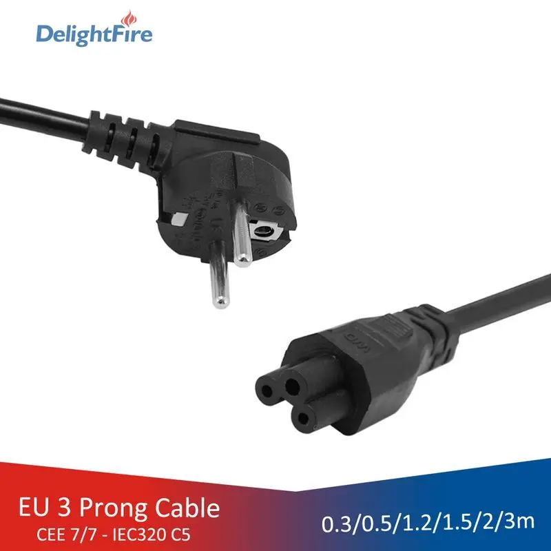 Евроудлинитель IEC320 C5 кабель 2-контактный шнур питания 220 В для ПК компьютера