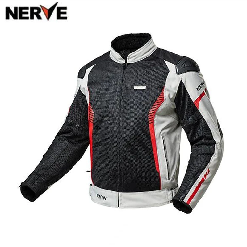 NERVE Mens Motorcycle Jacket Summer Mesh Breathable Motocross Suit Anti-fall Motorcycle Riding Racing Jacket with CE Protector
NERVE Mens Motorcycle Jacket Summer Mesh Breathable Motocross Suit Anti-fall Motorcycle Riding Racing Jacket with CE Protector