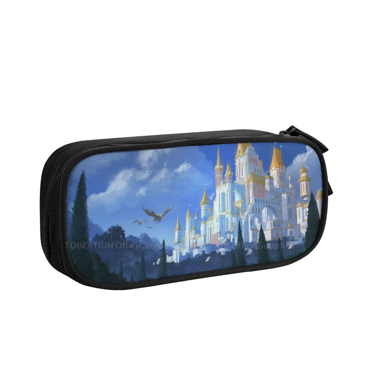 White Castle Pencase Illustration Pencil Bag Girls Boys Student Stationary Bags Large Capacity Double Zipper
White Castle Pencase Illustration Pencil Bag Girls Boys Student Stationary Bags Large Capacity Double Zipper