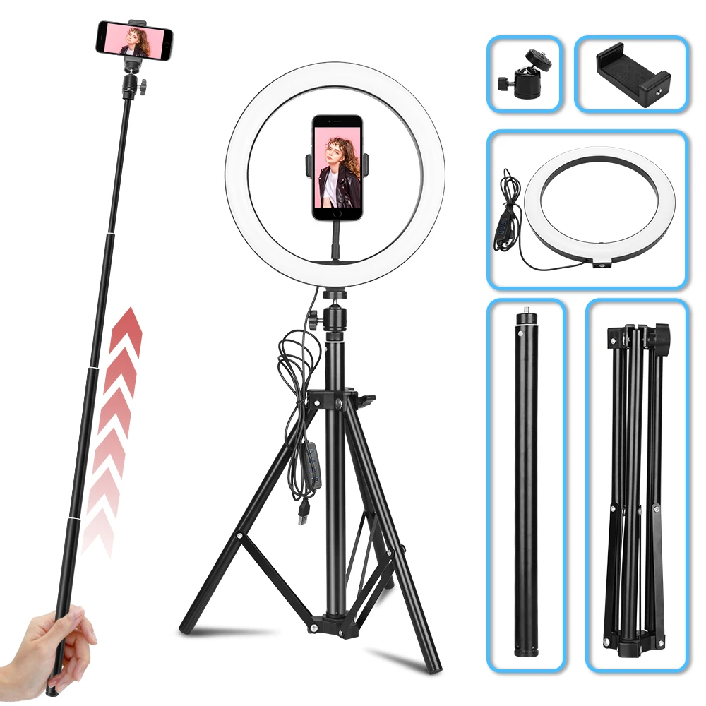 2 IN 1 Tripod Extendable Handheld Monopod Stand Selfie Stick With Mobile Phone Holder For Live Streaming Video Photo Ring Light
2 IN 1 Tripod Extendable Handheld Monopod Stand Selfie Stick With Mobile Phone Holder For Live Streaming Video Photo Ring Light