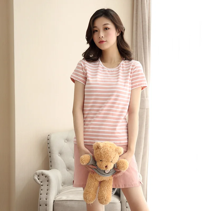 Women Summer New Cotton Loose Casual Pajamas Set Female Short Sleeve Sleepwear Soft Comfortable Leisure Daily Two Piece Suit
Women Summer New Cotton Loose Casual Pajamas Set Female Short Sleeve Sleepwear Soft Comfortable Leisure Daily Two Piece Suit