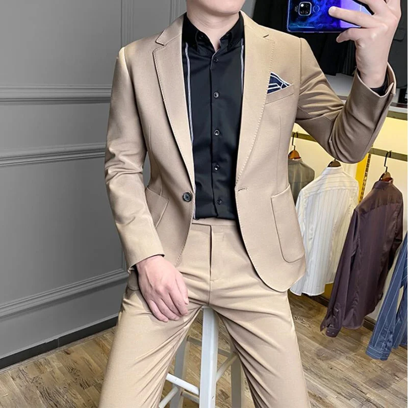 (Jackets+Pants) 2023 Brand Clothing Men High-grade Pure Cotton Business Blazers/Male Slim Fit Casual Suit of Two Pieces S-3XL
(Jackets+Pants) 2023 Brand Clothing Men High-grade Pure Cotton Business Blazers/Male Slim Fit Casual Suit of Two Pieces S-3XL