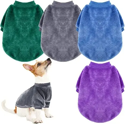 4 Pieces Fleece Dog Sweater Winter Dog Hoodie Sweaters Pet Clothes Warm Pet Flannel Coat Jacket
4 Pieces Fleece Dog Sweater Winter Dog Hoodie Sweaters Pet Clothes Warm Pet Flannel Coat Jacket