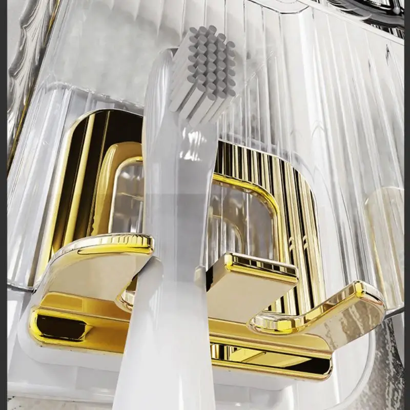 Traceless Toothbrush Dispenser High Temperature Resistance Toothbrush Shelf Set Mouthwash Cup High-grade Light Luxury Wall Mount
Traceless Toothbrush Dispenser High Temperature Resistance Toothbrush Shelf Set Mouthwash Cup High-grade Light Luxury Wall Mount