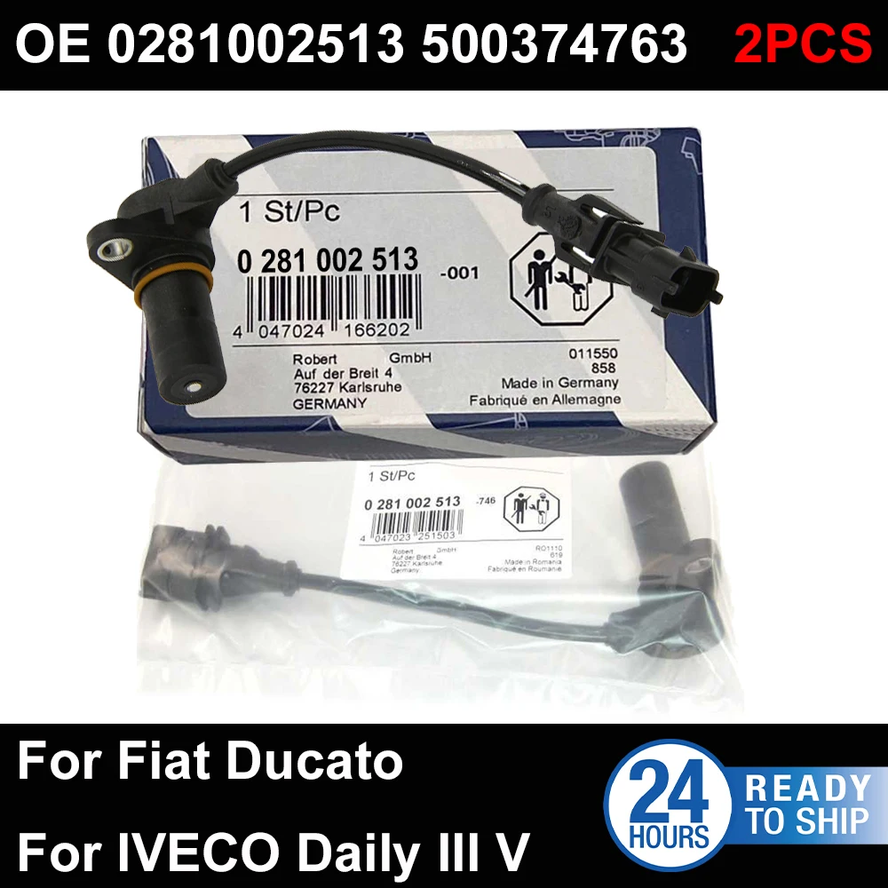 

2PCS For B-OSCH Original Box 0281002513 500374763 Crankshaft Position Sensor For Fiatt Ducato Ivecoo Daily Massif UAZ Patriot