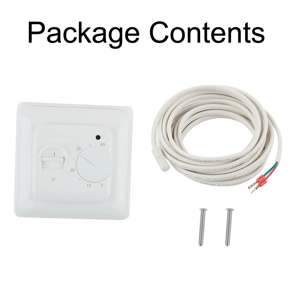 Sensor Cable Thermostat Thermostat UnderFloor White Color Control Switch Home Heating System Heating Thermostat
Sensor Cable Thermostat Thermostat UnderFloor White Color Control Switch Home Heating System Heating Thermostat