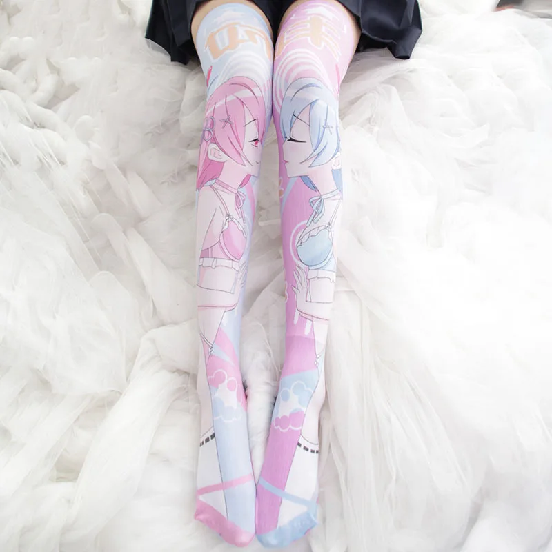 Anime Re: From Zero Ram Rem Printed Stockings Kawaii Girls Cartoon Long Socks Warm Over Knee Socks Harajuku Hosiery Costume
Anime Re: From Zero Ram Rem Printed Stockings Kawaii Girls Cartoon Long Socks Warm Over Knee Socks Harajuku Hosiery Costume