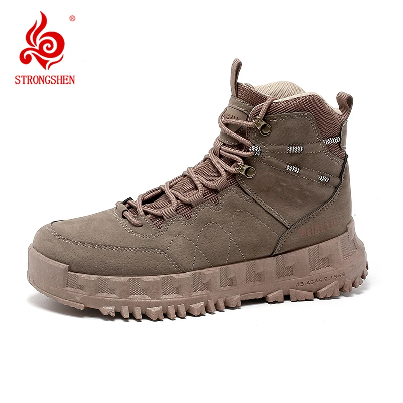 STRONGSHEN Men Fashion Platform Ankle Leather Boots High-Top Hiking Shoes Casual Motorcycle boots Outdoor Desert Boots
STRONGSHEN Men Fashion Platform Ankle Leather Boots High-Top Hiking Shoes Casual Motorcycle boots Outdoor Desert Boots