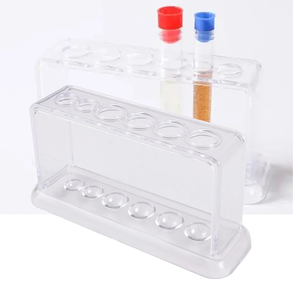 Plastic Clear Test Tube Rack 6 Holes Stand Lab Test Tube Stand Shelf School Supply Lab Equipment 16.7*8*3cm
Plastic Clear Test Tube Rack 6 Holes Stand Lab Test Tube Stand Shelf School Supply Lab Equipment 16.7*8*3cm