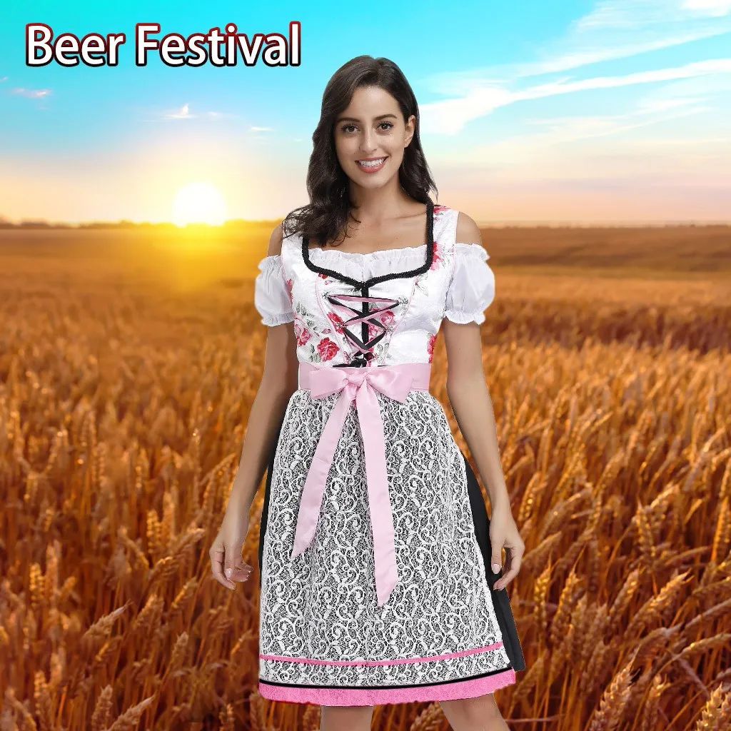 Традиционный баварский фестиваль пиво для женщин Dirndl Косплей 3 костюма платье женское платье 
Традиционный баварский фестиваль пиво для женщин Dirndl Косплей 3 костюма платье женское платье