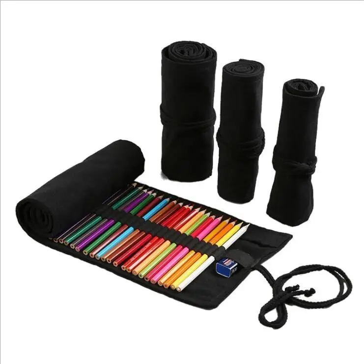 Kawaii Black Color To School Wrap Roll Pencil Case 12/24/36/48/72/108Holes Cosmetic Penal Canvas Pencil Bag Office Stationery
Kawaii Black Color To School Wrap Roll Pencil Case 12/24/36/48/72/108Holes Cosmetic Penal Canvas Pencil Bag Office Stationery