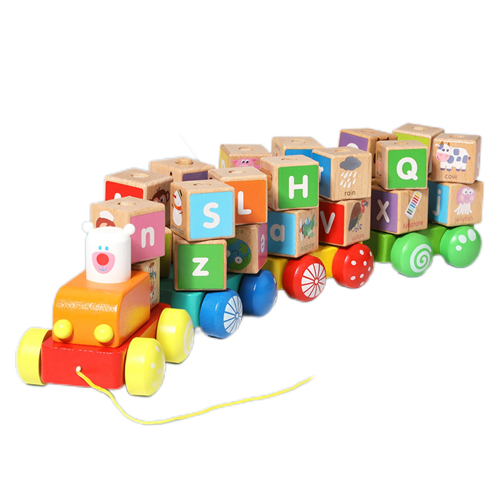 Pull Along Wood Train Toys Alphabet Puzzles Sorting Counting Learning Toys Toddler Puzzle Development Toys For 3-6 Years Old
Pull Along Wood Train Toys Alphabet Puzzles Sorting Counting Learning Toys Toddler Puzzle Development Toys For 3-6 Years Old