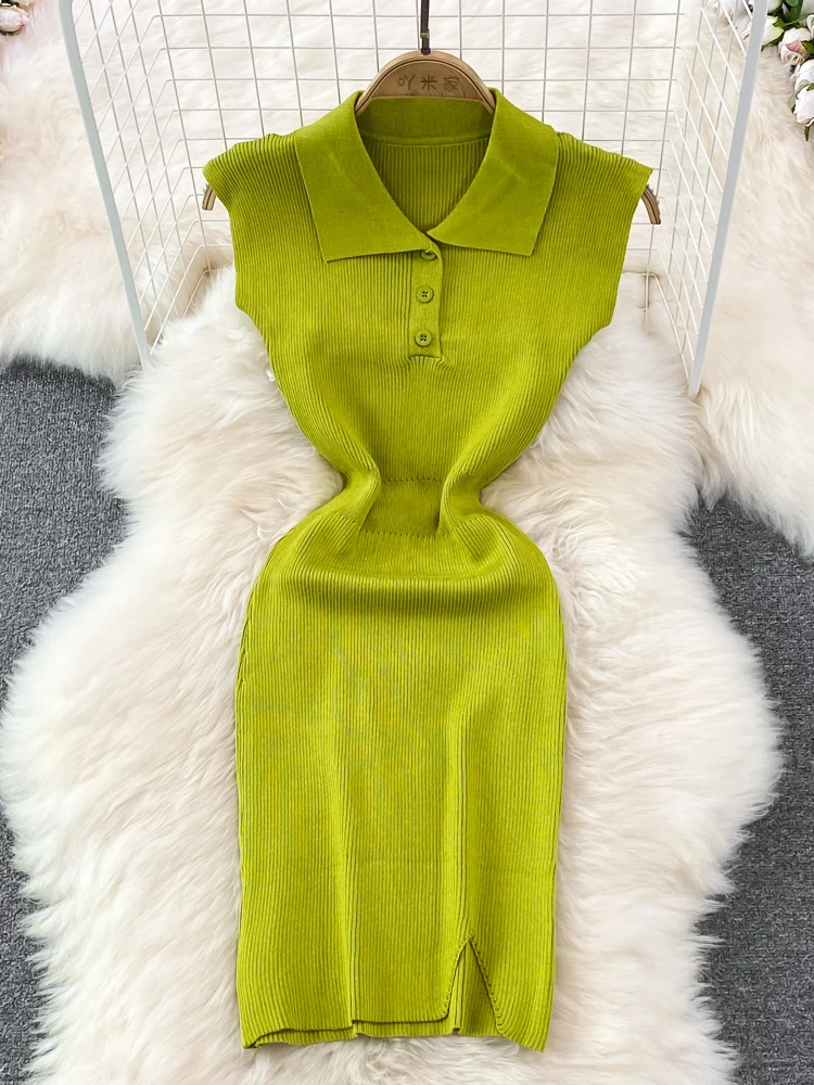 Hikigawa Chic Fashion Solid Turn Down Collar Button Up Short Sleeve Slim Wiast Slit Dresses Women Vintage Elegant Vestidos Mujer 
Hikigawa Chic Fashion Solid Turn Down Collar Button Up Short Sleeve Slim Wiast Slit Dresses Women Vintage Elegant Vestidos Mujer