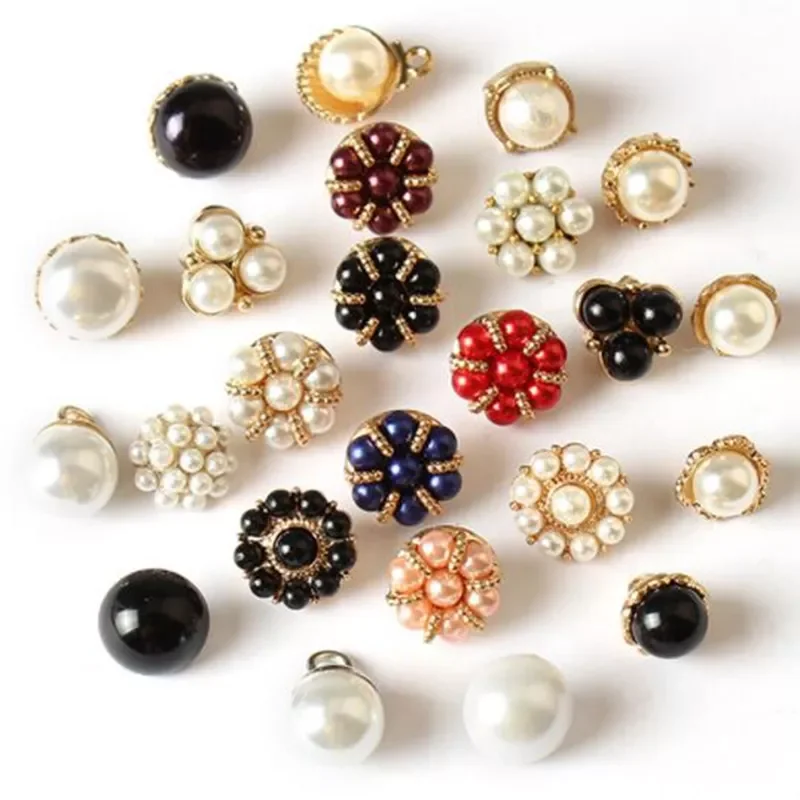 5PCS Metal Pearl Buttons High-Footed Shirts Cardigans Tops Women's Decorative Buttons Garment Sewing Accessories
5PCS Metal Pearl Buttons High-Footed Shirts Cardigans Tops Women's Decorative Buttons Garment Sewing Accessories