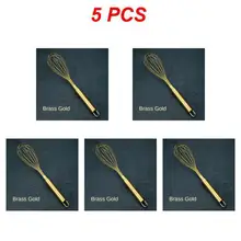 1~10PCS Gold Egg Beater Stainless Steel Hand Kitchen Tools Whisk Egg Mixer Baking Cake Tools Manual Egg Tool Kitchen Gadgets Egg