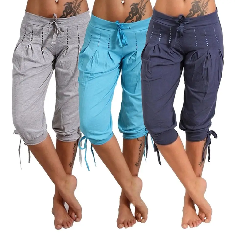 Short Women Drawstring Casual Pants Shorts Low Rise Rhinestone Pleated Sports Capri Shorts
Short Women Drawstring Casual Pants Shorts Low Rise Rhinestone Pleated Sports Capri Shorts