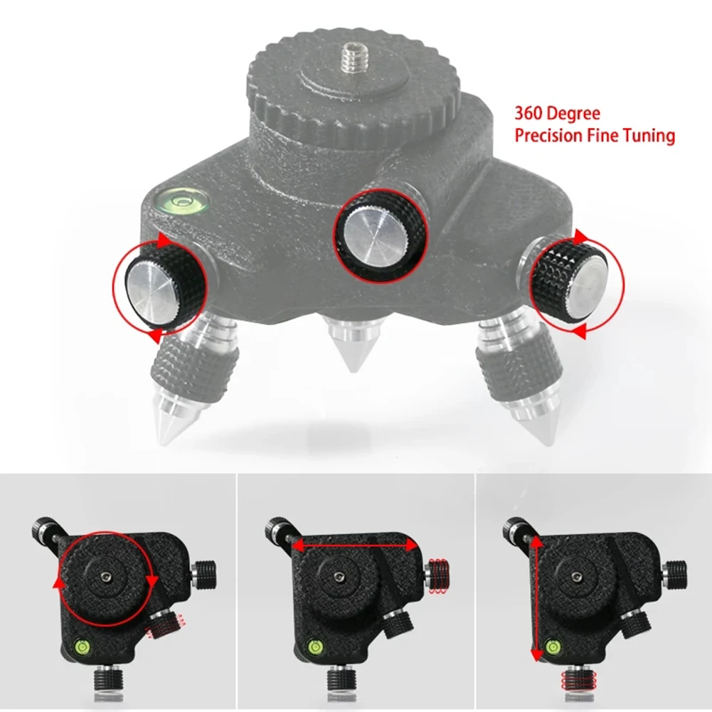 

1Pc 360 Rotation Base With Adjustment Bracket For 1/4 Or 5/8 Inch Interface 3D 12 Lines Self-Leveling Tool Beam Lasers Level