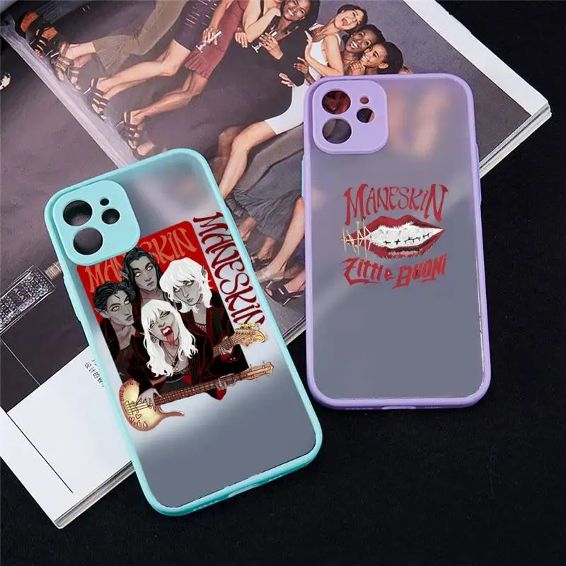 Maneskin Phone Case For iPhone 13 12 11 Mini Pro XR XS Max 7 8 Plus X Matte transparent blue Back Cover
Maneskin Phone Case For iPhone 13 12 11 Mini Pro XR XS Max 7 8 Plus X Matte transparent blue Back Cover