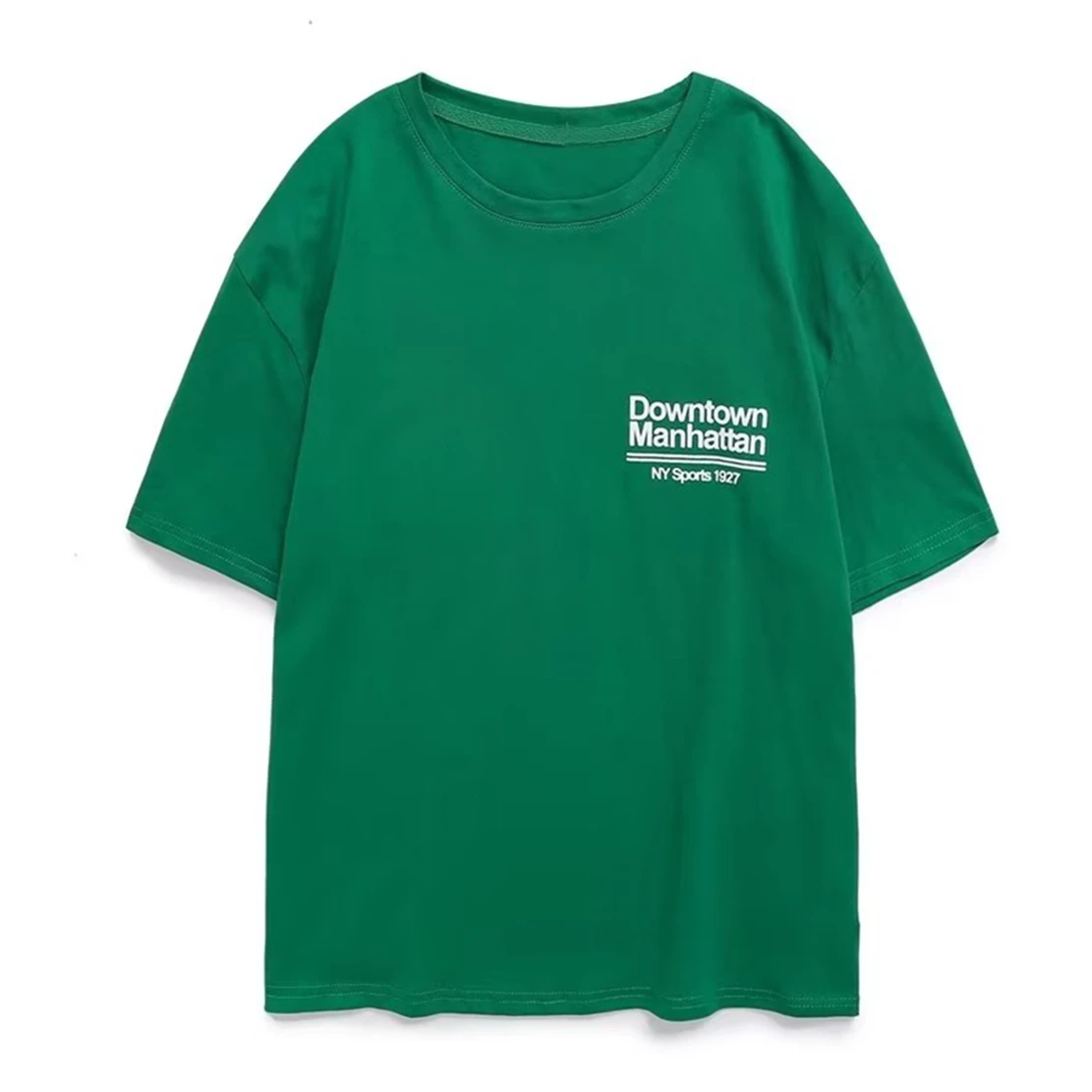 Maxdutti 2023 Fashion High Street Letter T-Shirt Women Printing Round Neck Green Casual Top Cotton Summer
Maxdutti 2023 Fashion High Street Letter T-Shirt Women Printing Round Neck Green Casual Top Cotton Summer
