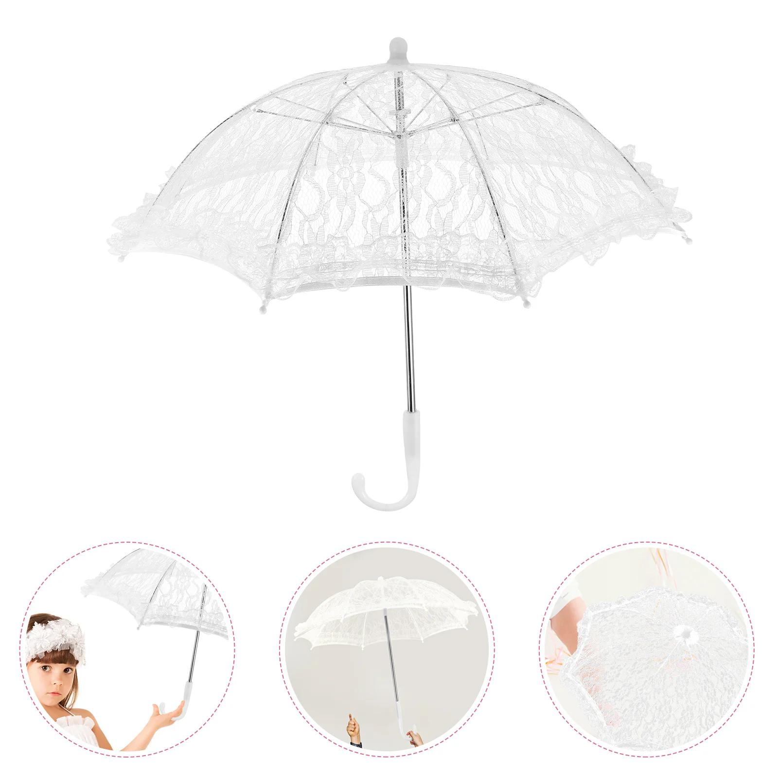 White Lace Umbrella Parasol Kids Decoration Children Photography Prop Vintage Wedding
White Lace Umbrella Parasol Kids Decoration Children Photography Prop Vintage Wedding
