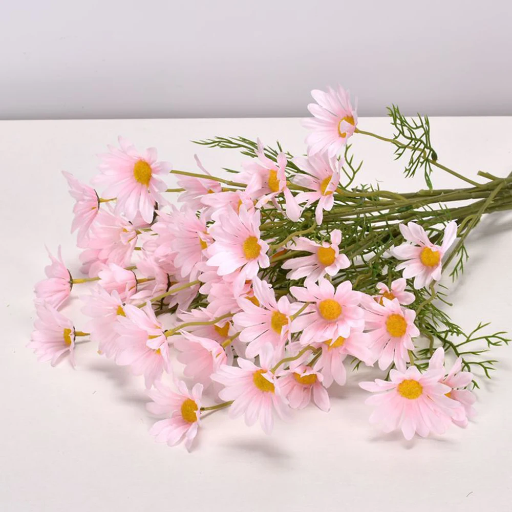 

1pc Mini Daisy Shooting Props Dried Flower Daisy Artificial Flowers Bouquets Floral Wedding Decoration Home Decor