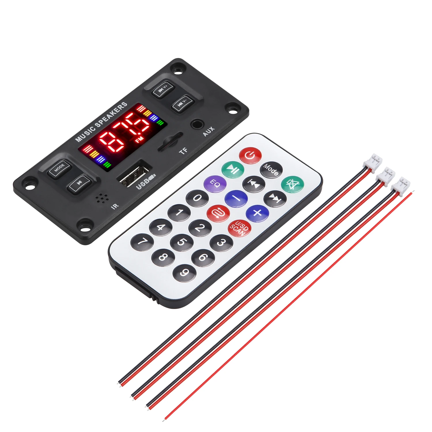 DC 6V-22V 2*30/25/20/3W Amplifier MP3 Decoder Board 60W MP3 Player Bluetooth V5.0 USB Module FM AUX Radio Recording For Speaker
DC 6V-22V 2*30/25/20/3W Amplifier MP3 Decoder Board 60W MP3 Player Bluetooth V5.0 USB Module FM AUX Radio Recording For Speaker