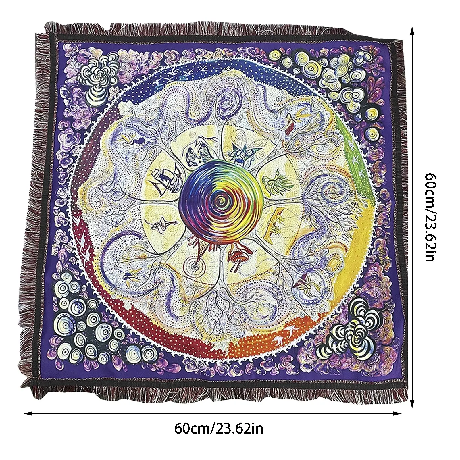 60*60cm Astrology Tablecloth Altar Wicca Tarot Table Cloth Divination Game Cards Pad Mat Accessories Colorful Tarot Tablecloth
60*60cm Astrology Tablecloth Altar Wicca Tarot Table Cloth Divination Game Cards Pad Mat Accessories Colorful Tarot Tablecloth