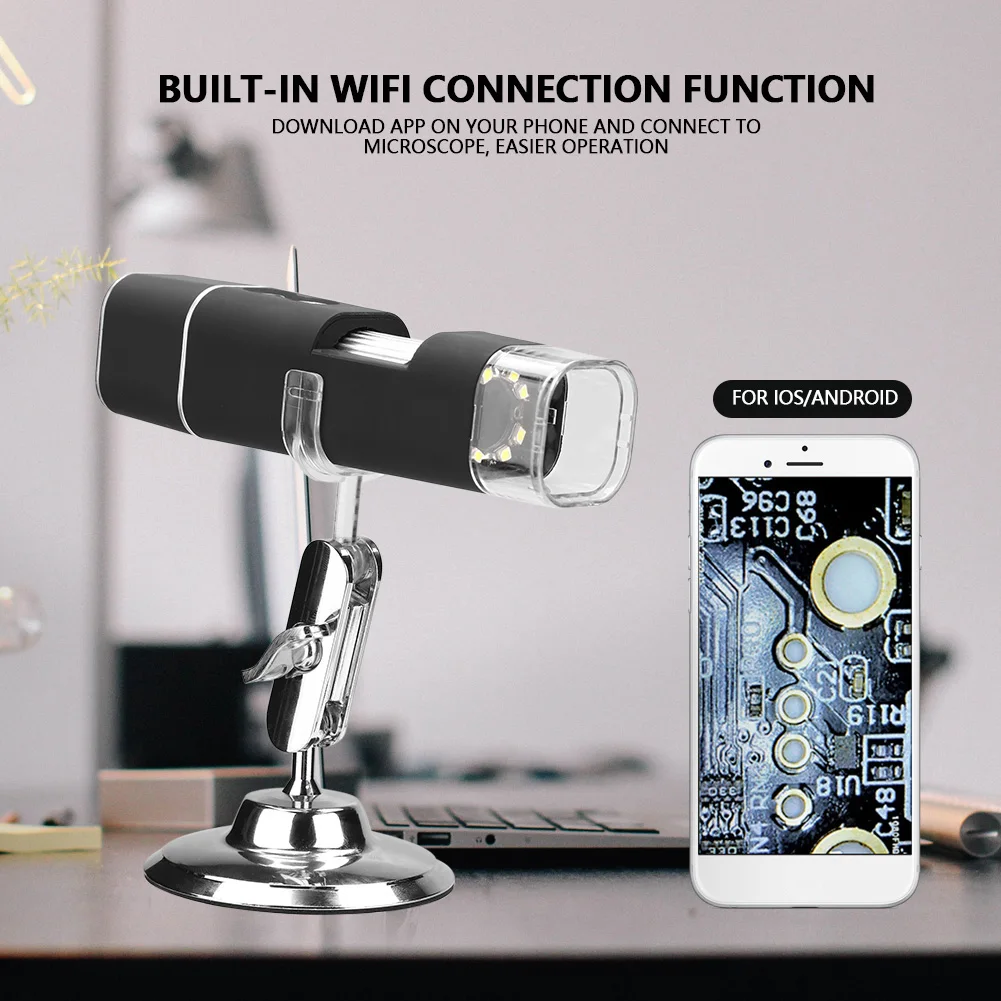 Handheld Digital Microscope Magnifier Wireless WiFi 1000X 2MP HD USB for iPhone/Android Microscope§
Handheld Digital Microscope Magnifier Wireless WiFi 1000X 2MP HD USB for iPhone/Android Microscope§