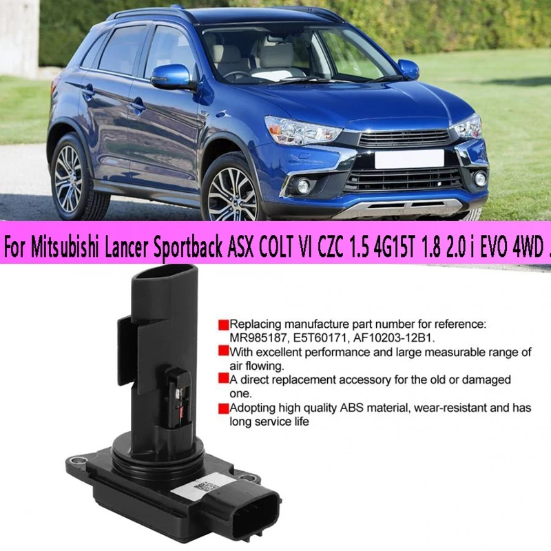 Mass Air Flow Meter MAF Sensor MR985187 For Mitsubishi Lancer Sportback ASX COLT VI CZC 1.5 4G15T 1.8 2.0 I EVO 4WD
Mass Air Flow Meter MAF Sensor MR985187 For Mitsubishi Lancer Sportback ASX COLT VI CZC 1.5 4G15T 1.8 2.0 I EVO 4WD