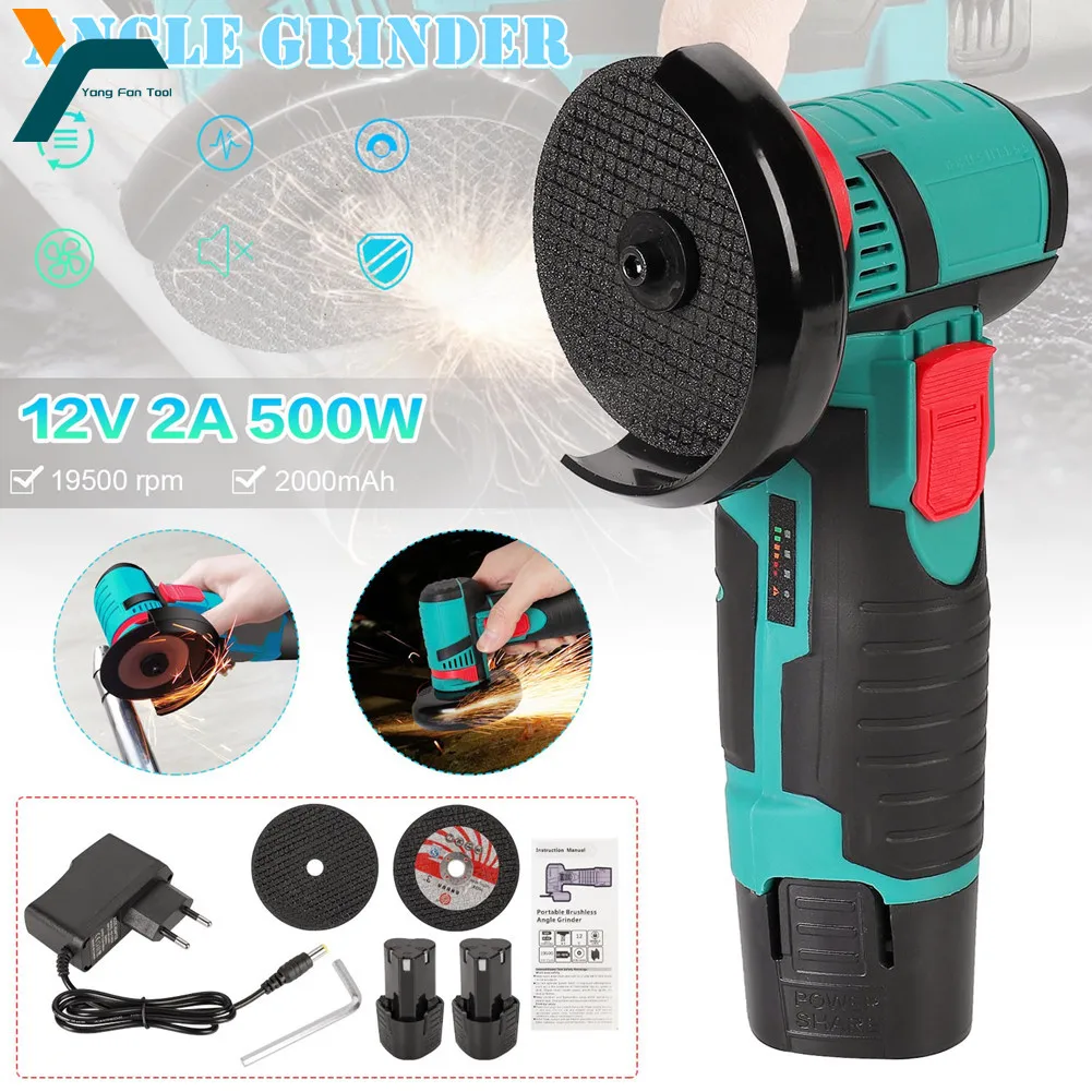 Mini Angle Grinder Brushless Cutter 12V Cordless Small Polishing Machine Cutting Portable Polisher Saw Blade Home DIY Power Tool
Mini Angle Grinder Brushless Cutter 12V Cordless Small Polishing Machine Cutting Portable Polisher Saw Blade Home DIY Power Tool
