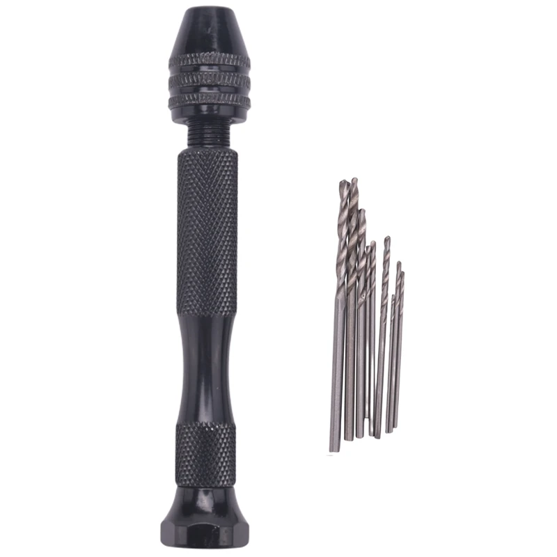 Mini Hand Drill,Precision Pin Vise Woodworking Hand Drill, miniature drill + 10pcs Mini Micro-Drill bit set with keyless Chuck,
Mini Hand Drill,Precision Pin Vise Woodworking Hand Drill, miniature drill + 10pcs Mini Micro-Drill bit set with keyless Chuck,
