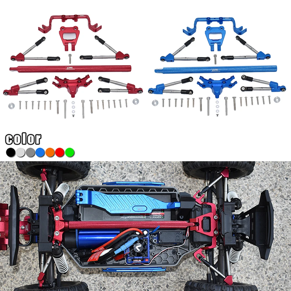 

GPM TRAXXAS 1/10 4WD HOSS 4X4 VXL 90076-4 Metal Aluminum alloy front /rear Steering tie rod + fixed code + middle support frame