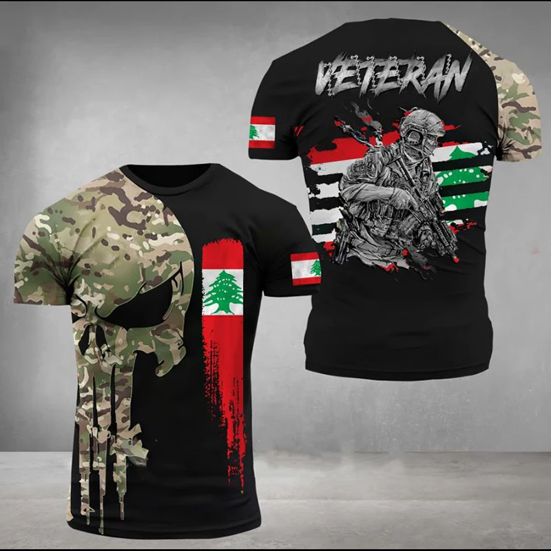 Lebanon Men's T-shirt With Logo Veteran Printed Short Sleeve Tops Tees Outdoor Sports O-neck Oversized T Shirt For Men Clothing
Lebanon Men's T-shirt With Logo Veteran Printed Short Sleeve Tops Tees Outdoor Sports O-neck Oversized T Shirt For Men Clothing
