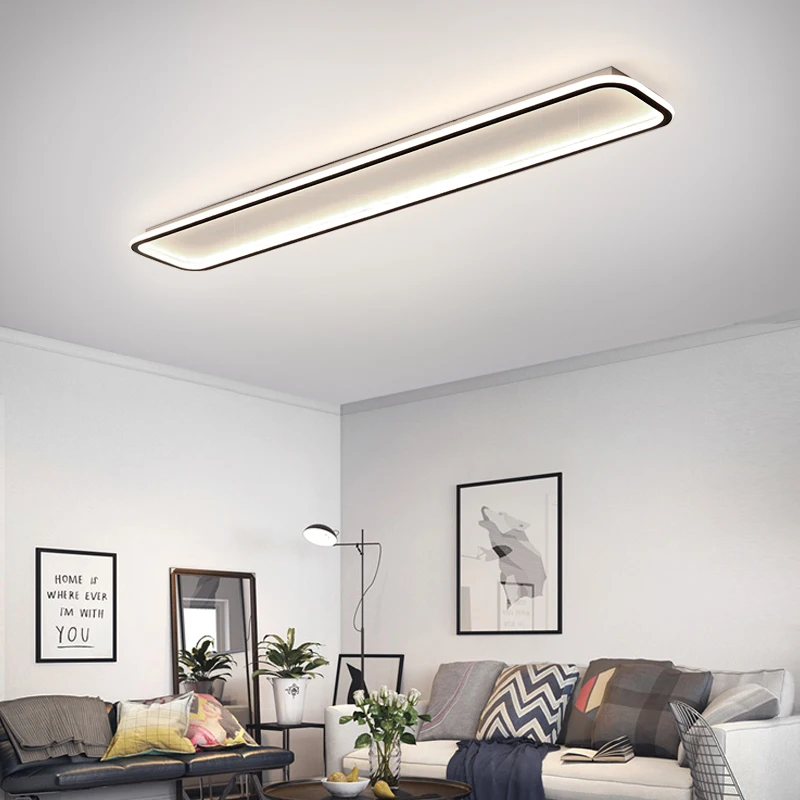 Modern Minimalism LED Ceiling Lamp For Dining Room Kitchen Living Room Bedroom Aisle Black Long Strip Design Chandelier Light
Modern Minimalism LED Ceiling Lamp For Dining Room Kitchen Living Room Bedroom Aisle Black Long Strip Design Chandelier Light