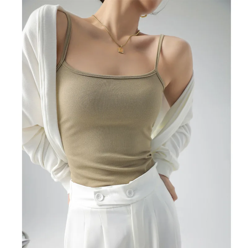 Tiktok basic summer base small suspenders ladies with a pair of nipple thread tank top can be worn outside the jacket white
Tiktok basic summer base small suspenders ladies with a pair of nipple thread tank top can be worn outside the jacket white