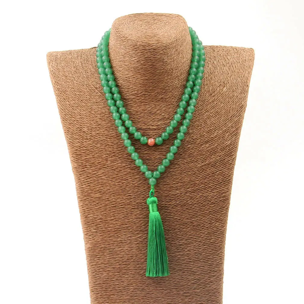 Multilayer 108 Green Jade Stone 6mm Tassel Bracelet Necklace Tibetan Buddhist Mala Buddha Charm Rosary Yoga Men Woman Jewelry
Multilayer 108 Green Jade Stone 6mm Tassel Bracelet Necklace Tibetan Buddhist Mala Buddha Charm Rosary Yoga Men Woman Jewelry