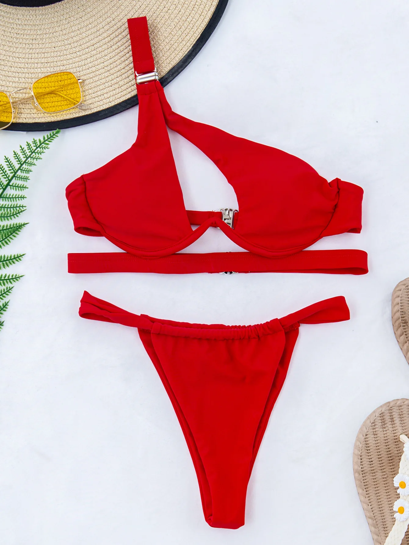 2023 Summer Women Ladies Solid Color Bandage Split Swimsuit Sexy Bikinis One Shoulder Hollow Swimwear Women Bikinis
2023 Summer Women Ladies Solid Color Bandage Split Swimsuit Sexy Bikinis One Shoulder Hollow Swimwear Women Bikinis