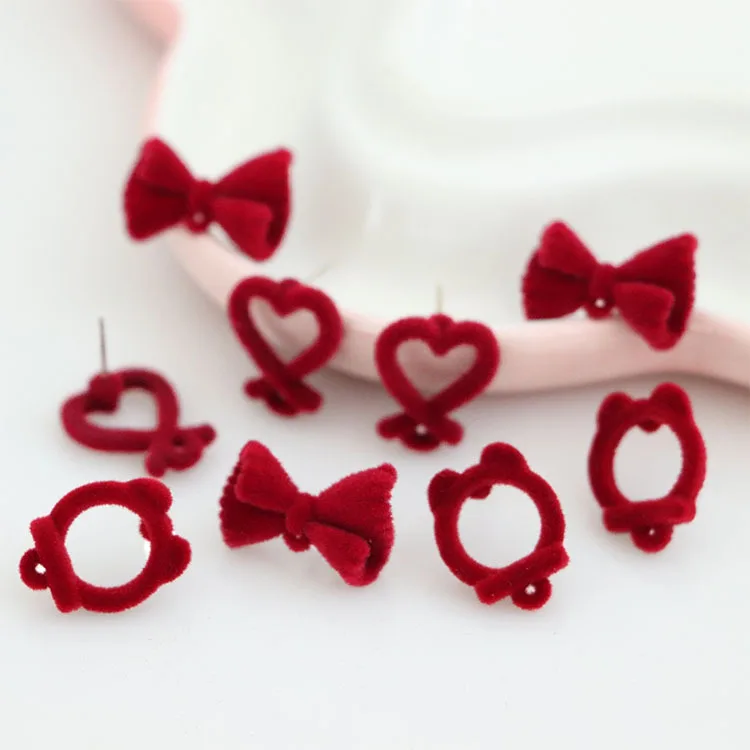 10Pcs Flannelette Earrings Connectors Love Heart Butterfly Stud Earrinngs Base Earring Settings for Diy Jewelry Making Findings
10Pcs Flannelette Earrings Connectors Love Heart Butterfly Stud Earrinngs Base Earring Settings for Diy Jewelry Making Findings