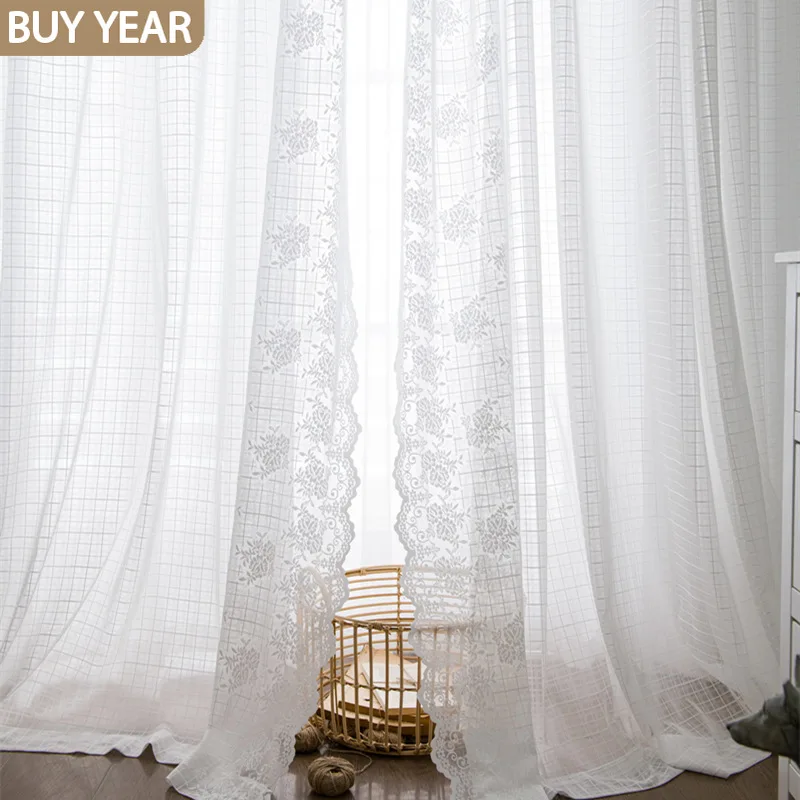 American Curtains for Living Dining Room Bedroom Pastoral White Tulle Nordic Lace Window Screen Study Balcony French Window
American Curtains for Living Dining Room Bedroom Pastoral White Tulle Nordic Lace Window Screen Study Balcony French Window