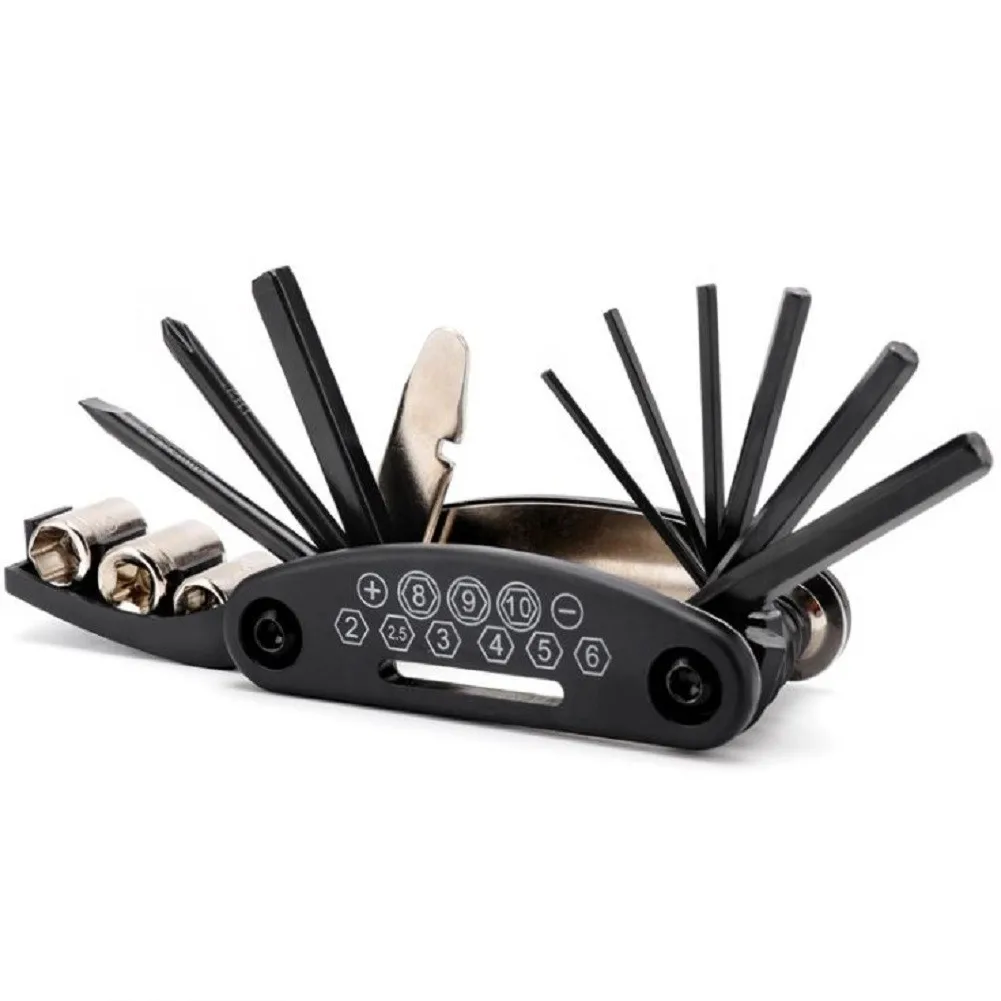 Cycling Tool Kit 16 Multi Tool Bicycle Bike Allen Hex Keys Screwdriver Chain Link Tool MTB ROAD Repair Tool
Cycling Tool Kit 16 Multi Tool Bicycle Bike Allen Hex Keys Screwdriver Chain Link Tool MTB ROAD Repair Tool