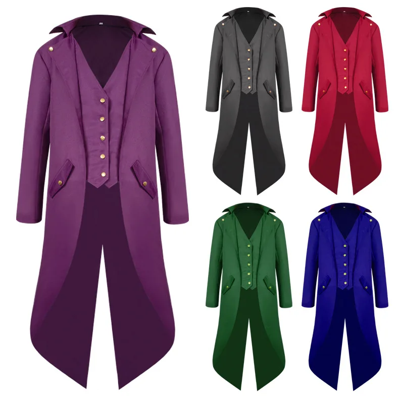 Medieval Retro Red Tuxedo Tailcoat Mens Jacket Coats Swallowtail Dust Cosplay Steam Punk Costume Palace Dress Europe Uniform
Medieval Retro Red Tuxedo Tailcoat Mens Jacket Coats Swallowtail Dust Cosplay Steam Punk Costume Palace Dress Europe Uniform