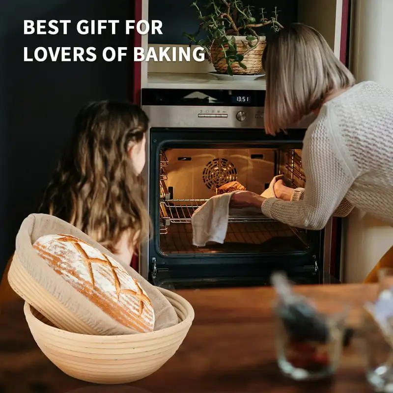 MEWAY Fantastic MEWAY Natural Rattan Basket Set - 2PCS 9'' Round & 10'' Oval Banneton Proofing Baskets for Perfect Bread Making
MEWAY Fantastic MEWAY Natural Rattan Basket Set - 2PCS 9'' Round & 10'' Oval Banneton Proofing Baskets for Perfect Bread Making